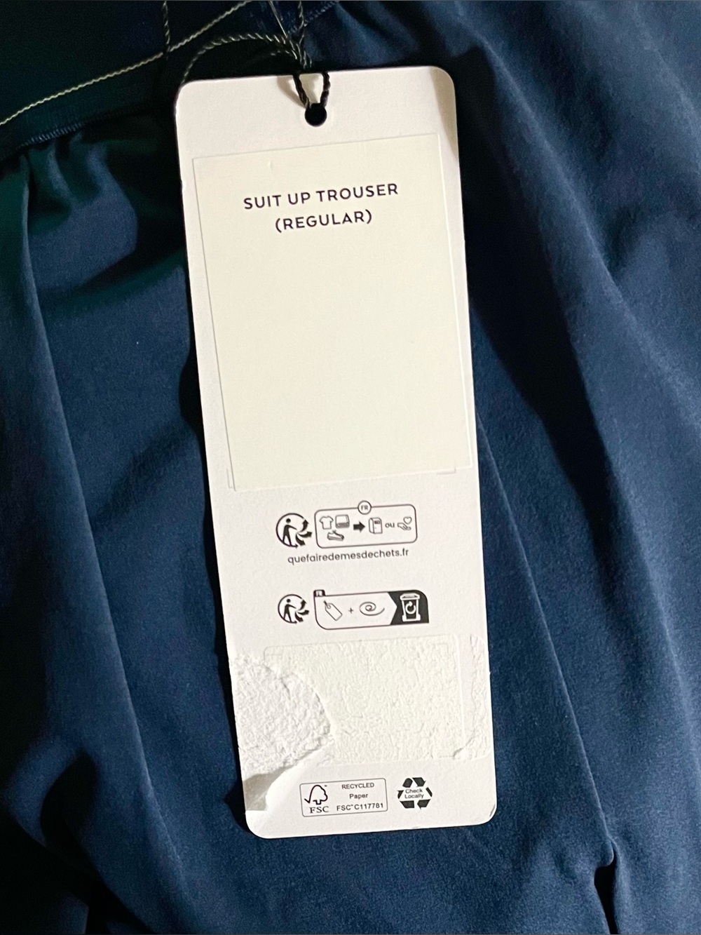 NWT Alo Yoga Suit Up Trouser size Small in Navy Blue - Picture 9 of 9